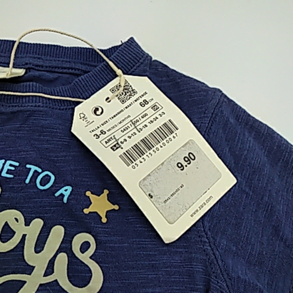 Zara baby collection boys t shirt NEW! 3/6 months. - Picture 3 of 6